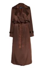 Moda Operandi Michael Lo Sordo Silk-satin Trench Coat Size: 6