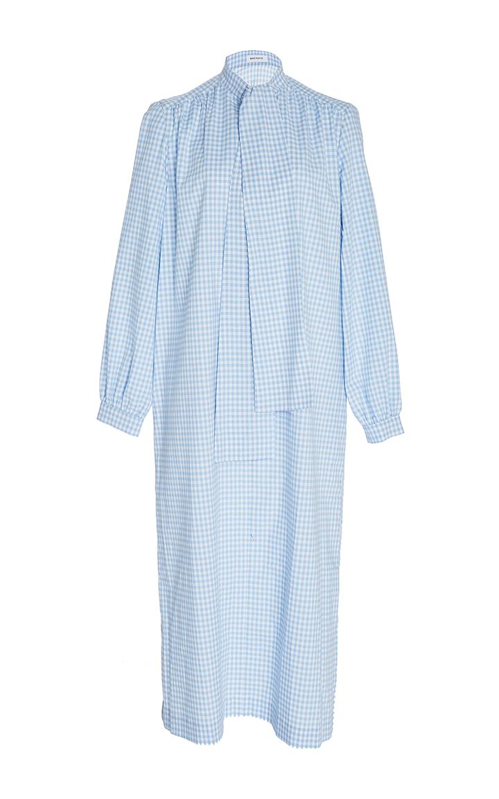 Saks Potts Tie Neck Check Dress