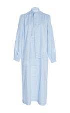 Saks Potts Tie Neck Check Dress