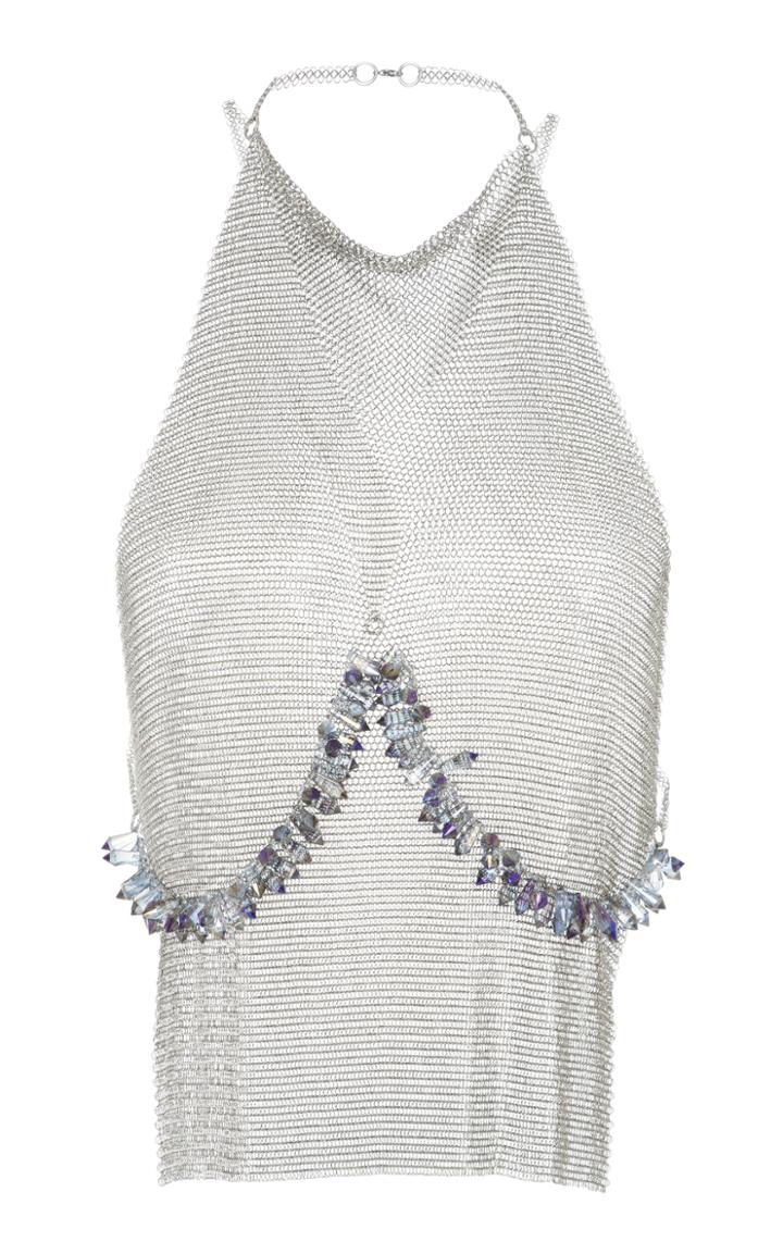 Fannie Schiavoni Mesh Crystal Top