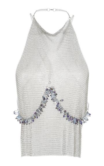 Fannie Schiavoni Mesh Crystal Top