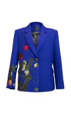 Lake Studio Floral-embroidered Twill Blazer