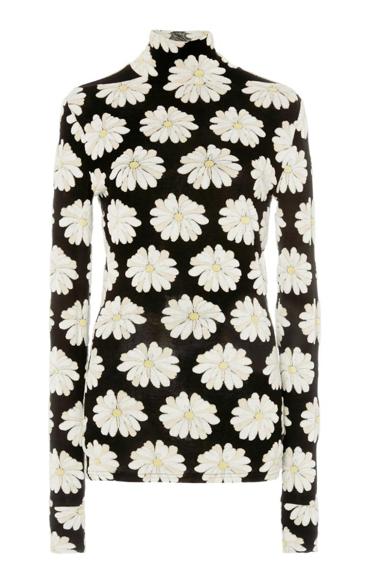 Paco Rabanne Floral-print Cotton-blend Top