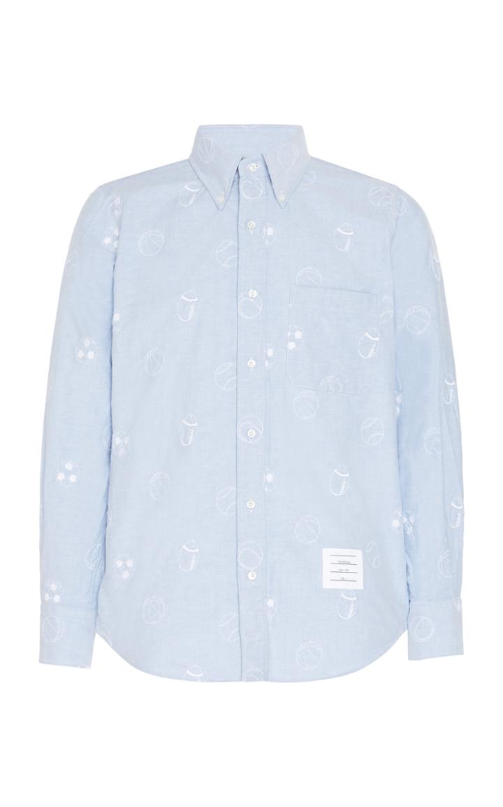 Thom Browne Printed Cotton-blend Button-down Shirt