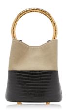 Marni Pannier Small Embossed Leather And Canvas Bag