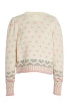 Loveshackfancy Rosie Printed Button-embellished Knit Sweater