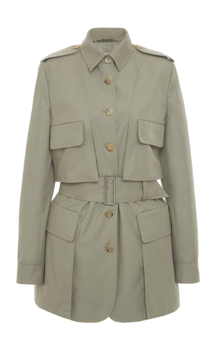 Moda Operandi Max Mara Vacuo Cotton-gabardine Patch-pocket Jacket Size: 0
