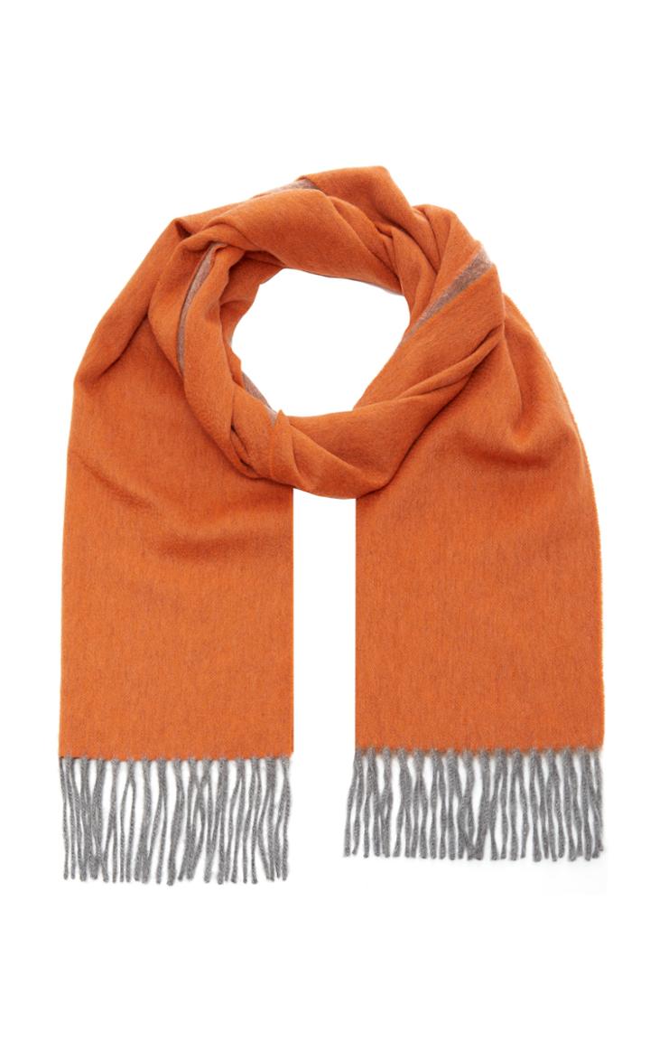 Begg & Co Arran Reversible Fringed Cashmere Scarf