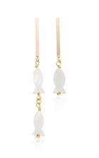 Brinker & Eliza One Fish Two Fish Gold-filled Mother-of-pearl Earrings
