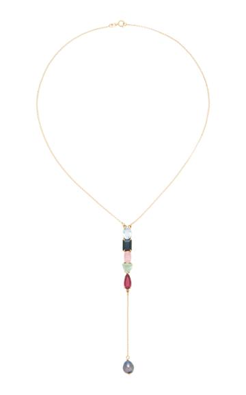 Carolina Neves X Julls 18k Gold Multi-stone Pendant Necklace