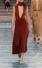 Moda Operandi Victoria Beckham Deep V-neck Sleeveless Dress Size: Xs