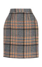 Martin Grant Virgin Wool Check Print Mini Skirt