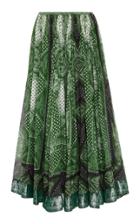 Etro Printed A-line Cotton And Silk-blend Skirt