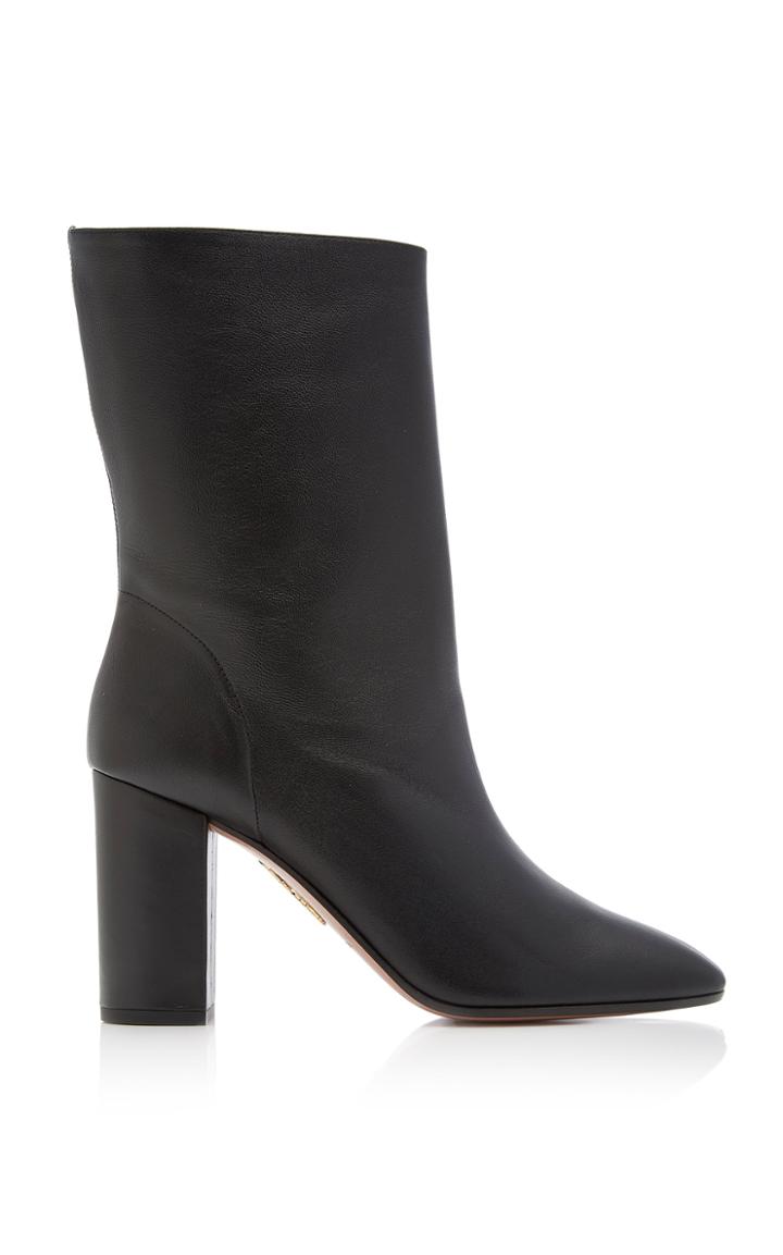 Aquazzura Boogie Leather Ankle Boots