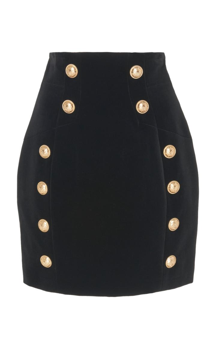 Balmain Ribbed Jacquard-knit Midi Skirt Size: 34
