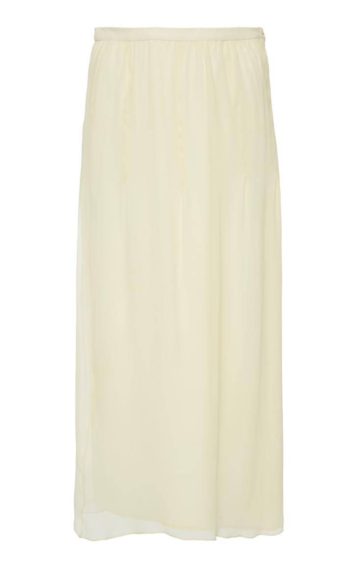 Carven Midi Length Silk Skirt