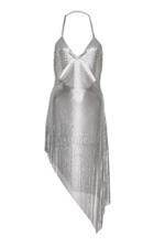 Fannie Schiavoni Cutout Metal Mesh Dress