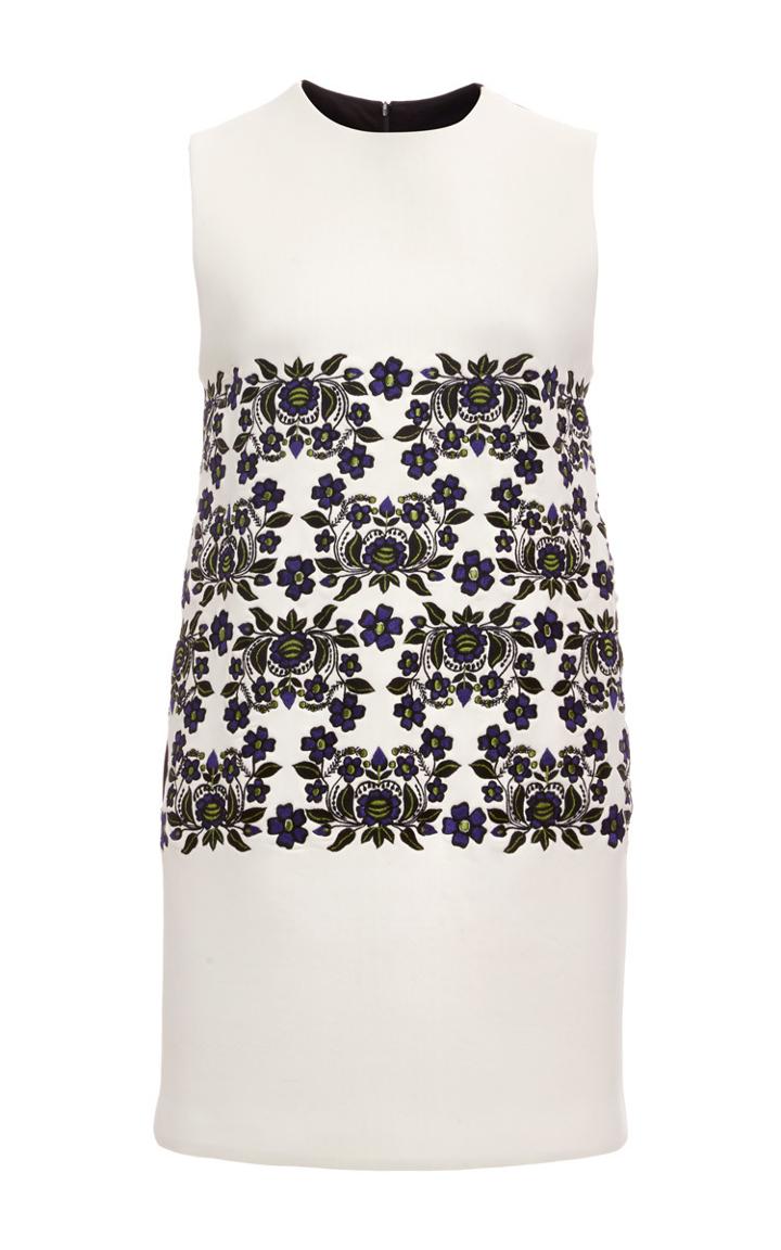 Cynthia Rowley Bonded Embroidered Shift Dress