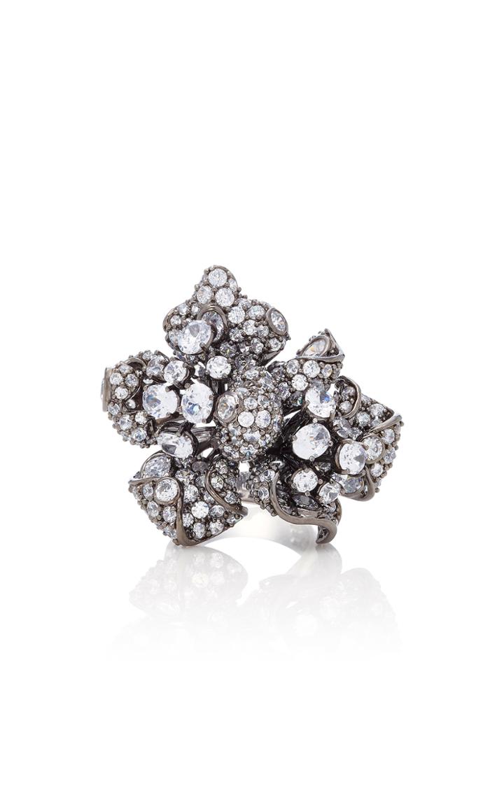 Anabela Chan 18k Black Gold And Diamond Bloomingdale Ring