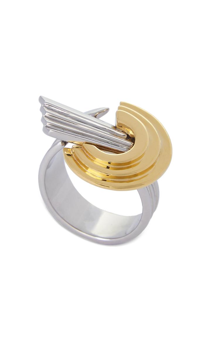 Moda Operandi Leda Madera Meryl Palladium And Gold-plated Ring