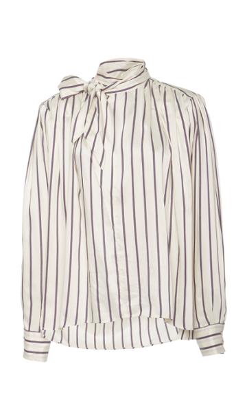 Isabel Marant Ogi Striped Satin Top
