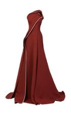 Maticevski Amorous Draped One-shoulder Gown