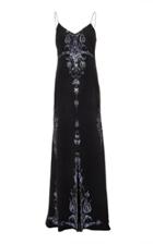 Cucculelli Shaheen Starflower Beaded Silk Crepe Gown