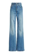 Moda Operandi Paco Rabanne Distressed High-rise Bootcut Jeans