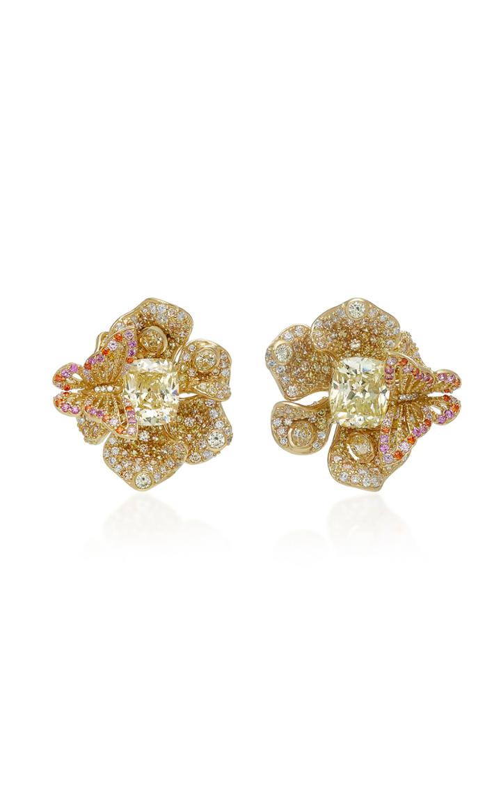 Anabela Chan M'o Exclusive Canary Peony Earrings