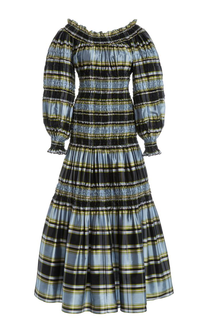 Moda Operandi Tory Burch Corded Madras Dress