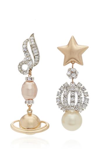 Lulu Frost Saturn Gold-plated And Crystal Clip Earrings