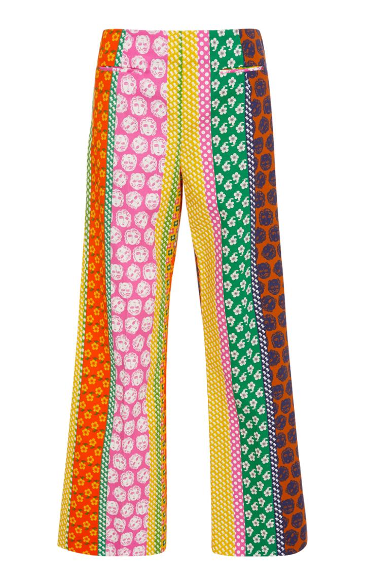 Alexachung Cropped Printed Cotton-jersey Pants