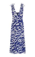 Prabal Gurung V-neck Shoulder Detail Silk Dress