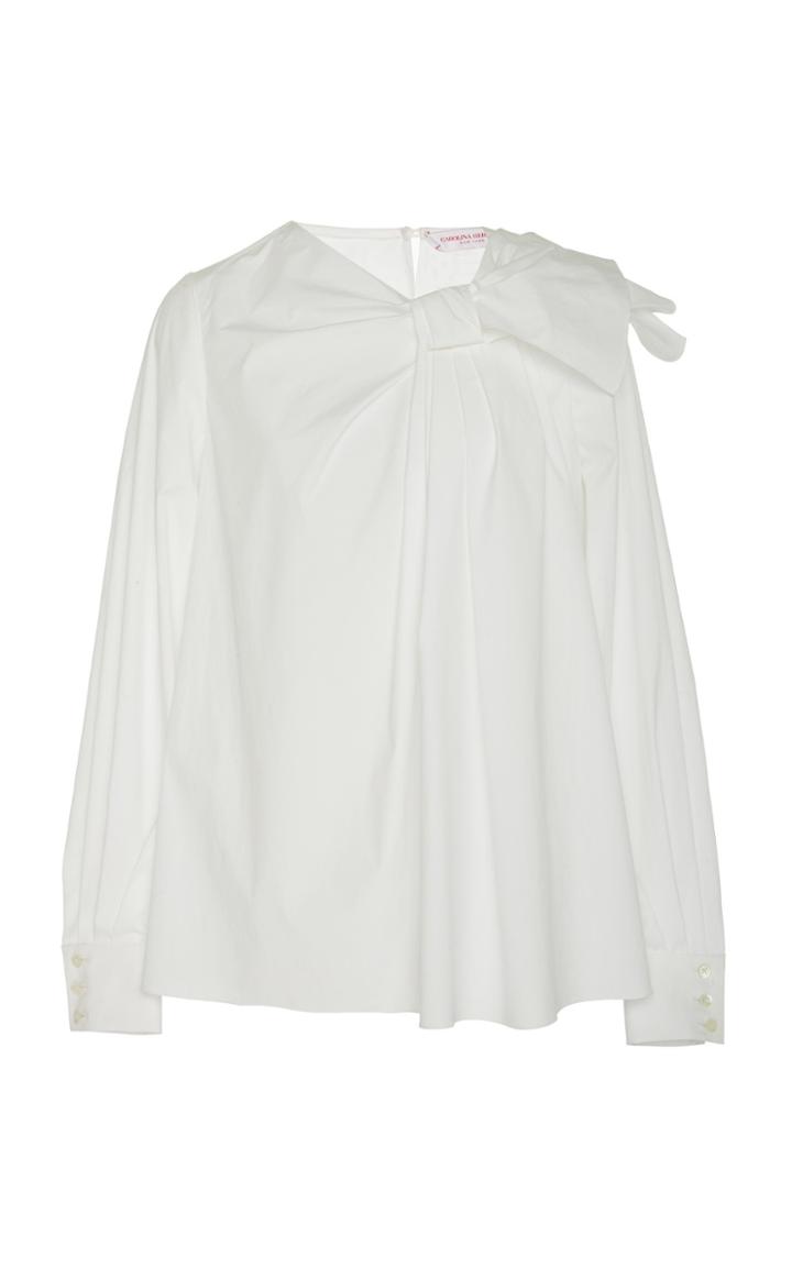 Carolina Herrera Long Sleeve Knot Blouse