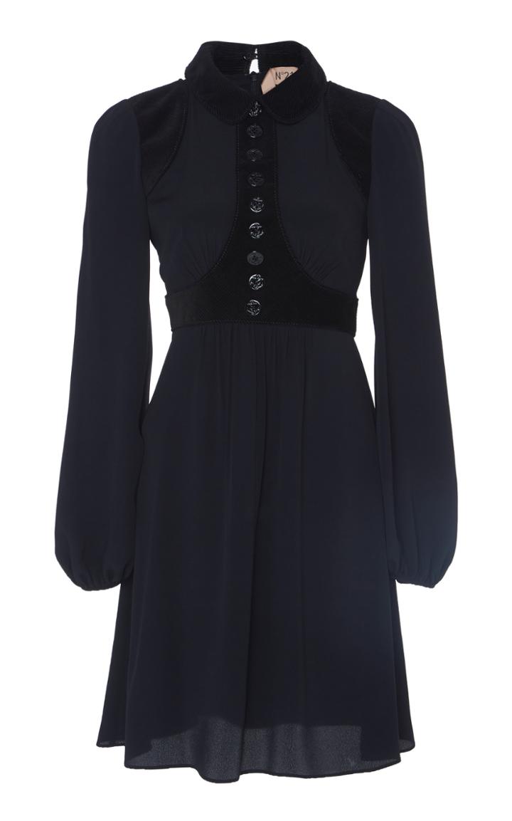 N 21 N&deg;21 Amelia Paneled Crepe De Chine Mini Dress