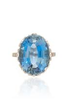 Munnu The Gem Palace Platinum Aquamarine And Diamond Ring