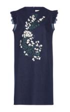 Giuseppe Di Morabito Floral Embroidered Denim Dress