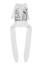 Moda Operandi Lanvin Wrap-waist Printed Wool-silk Blend Top Size: 36