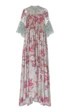 Biyan Grisha Floral Silk And Cotton Maxi Dress