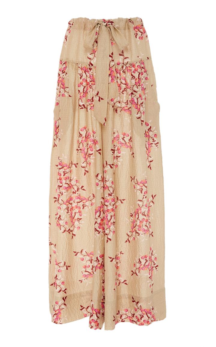 Roopa Ayka Silk Rose Tie Up Pants
