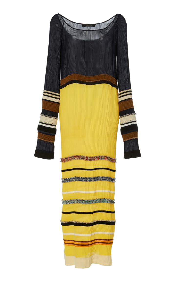 Derek Lam Long Sleeve Scoopneck Dress