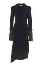 Victoria Beckham Two-tone Wool-blend Knit Dress