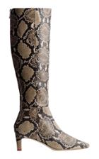 Moda Operandi Aeyde Sidney Snake-effect Leather Knee High Boots