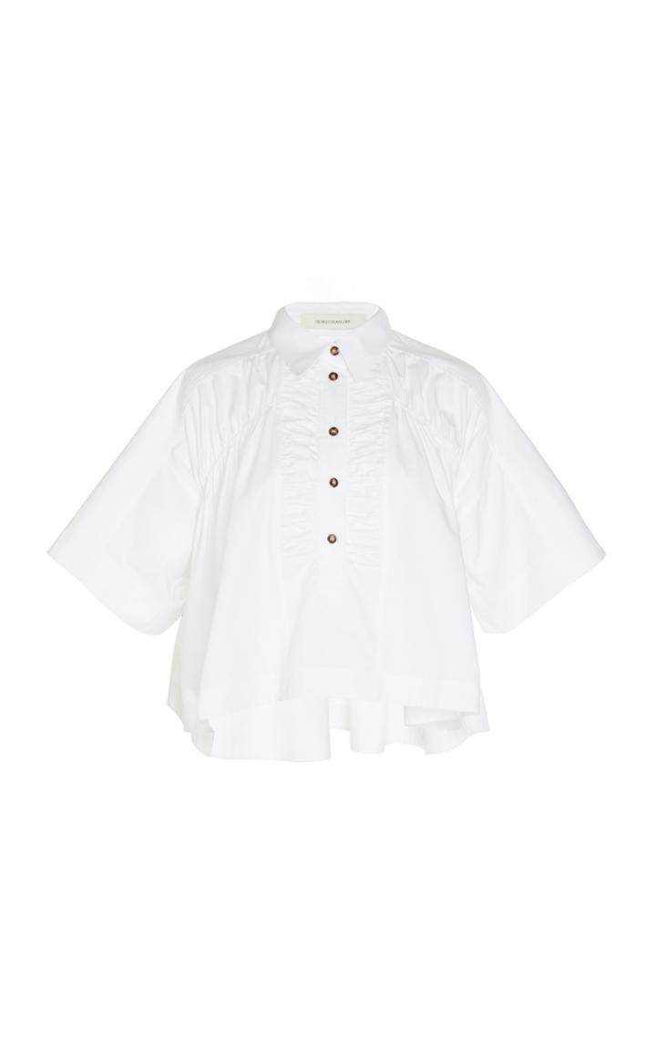Cdric Charlier Cropped Cotton Shirt