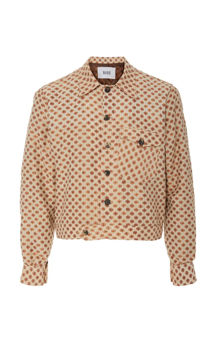 Bode Lam Daisy Cropped Jacket