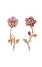Anabela Chan 18k Gold Vermeil Daisy Diamond And Sapphire Earrings