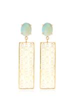 Wwake Metaphor Gold Opal And Seed Pearl Earrings