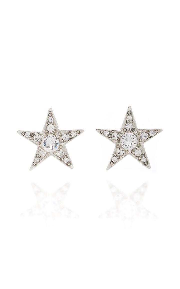 Moda Operandi Oscar De La Renta Glass Crystal Star Stud Earrings