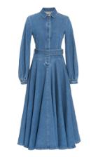 Emilia Wickstead Jewel Puffed Sleeve Denim Dress