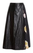 Moda Operandi Rejina Pyo Belma Floral-printed Faux-leather Skirt